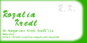 rozalia kredl business card